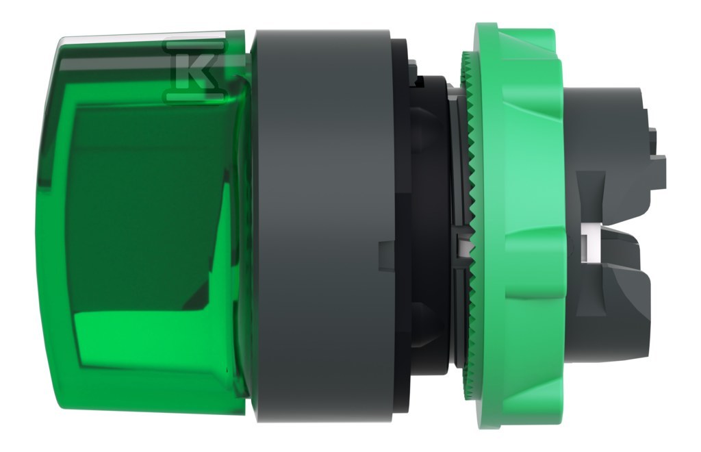 Comutator 2 poziții verde stabil LED - ZB5AK1333